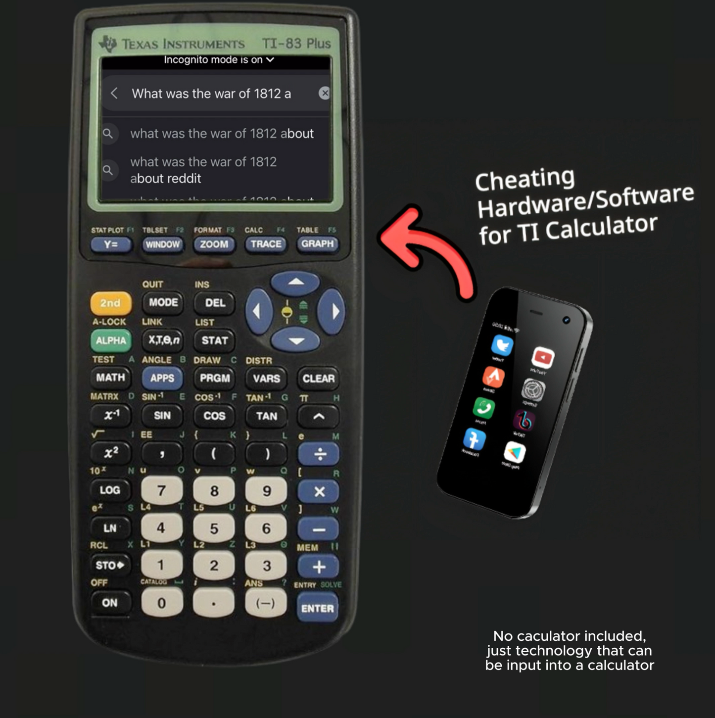 Cheating technology for TI Calculator-Google, ChatGPT, Photos